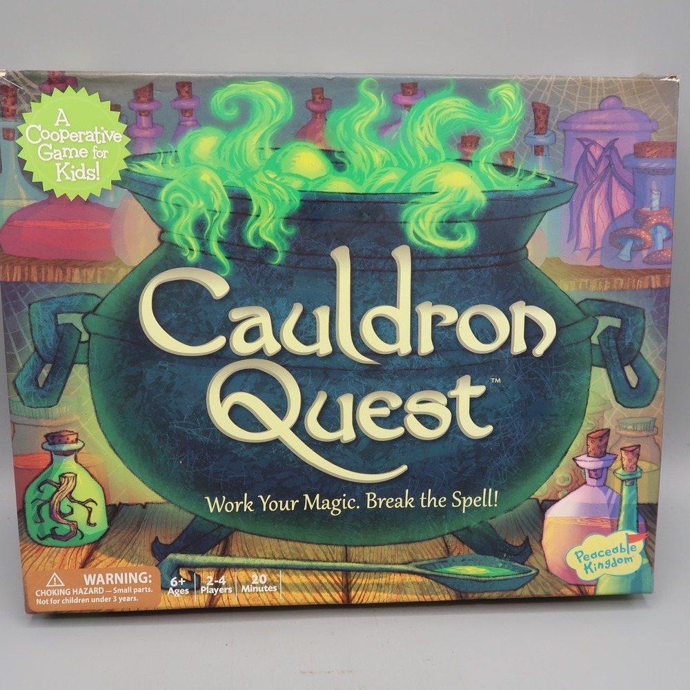 Cauldron Quest Board Game Magic Cooperative, Learning, Strategic Fun Game